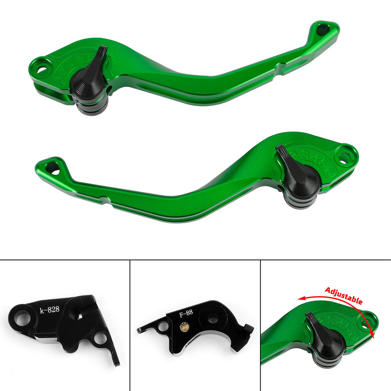 Palanca de freno de embrague corto CNC Kawasaki Z750R Z1000 ZX10R ZX6R/636