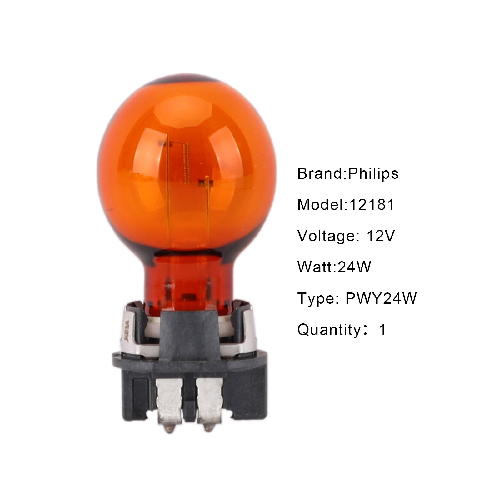 For Philips Amber Front Turn Signal Light Bulb 12181NA PWY24W For Audi A4L Generic