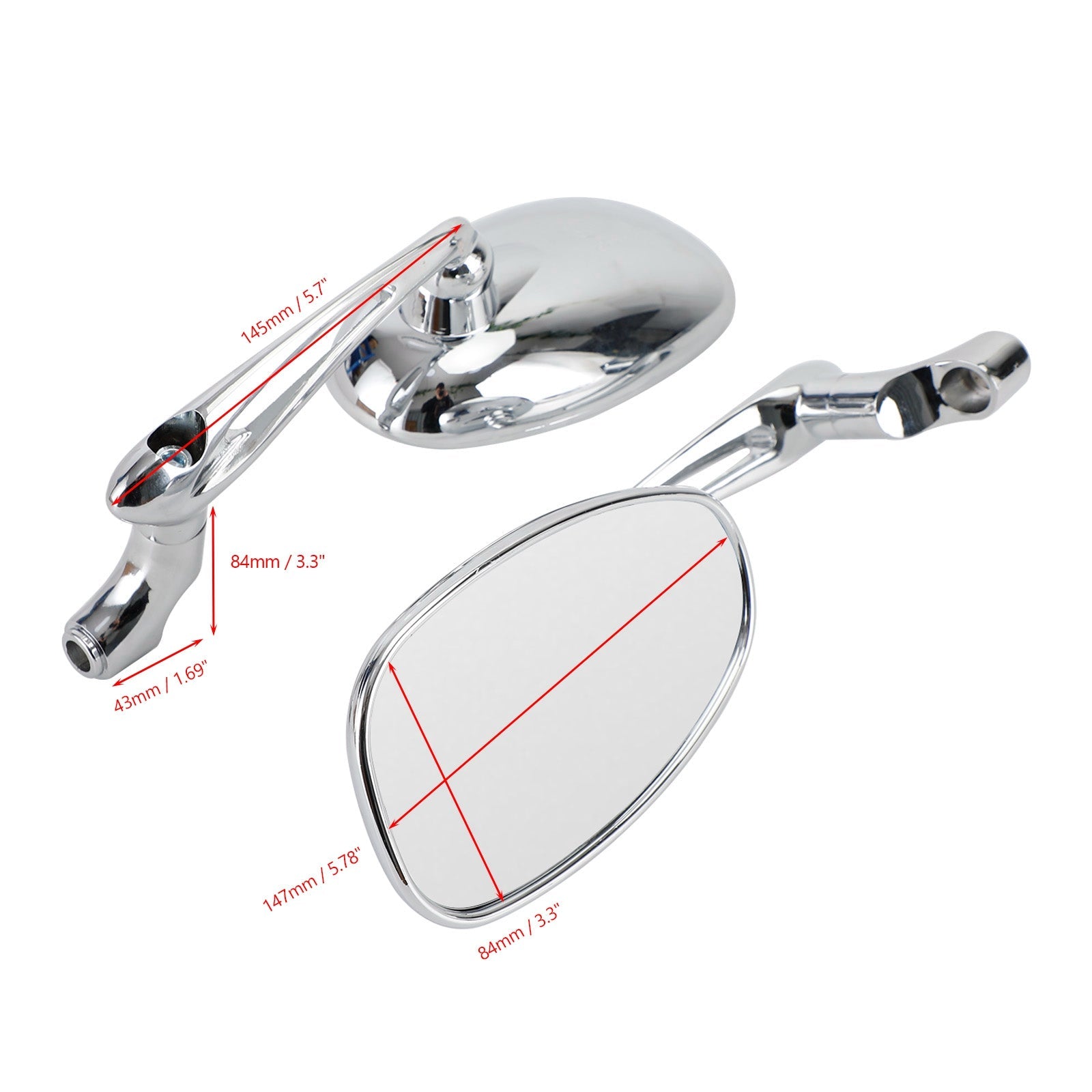 Cafe Racer Mirrors Custom For Suzuki Intruder C M 800 VS 600 750 800 VL 1500