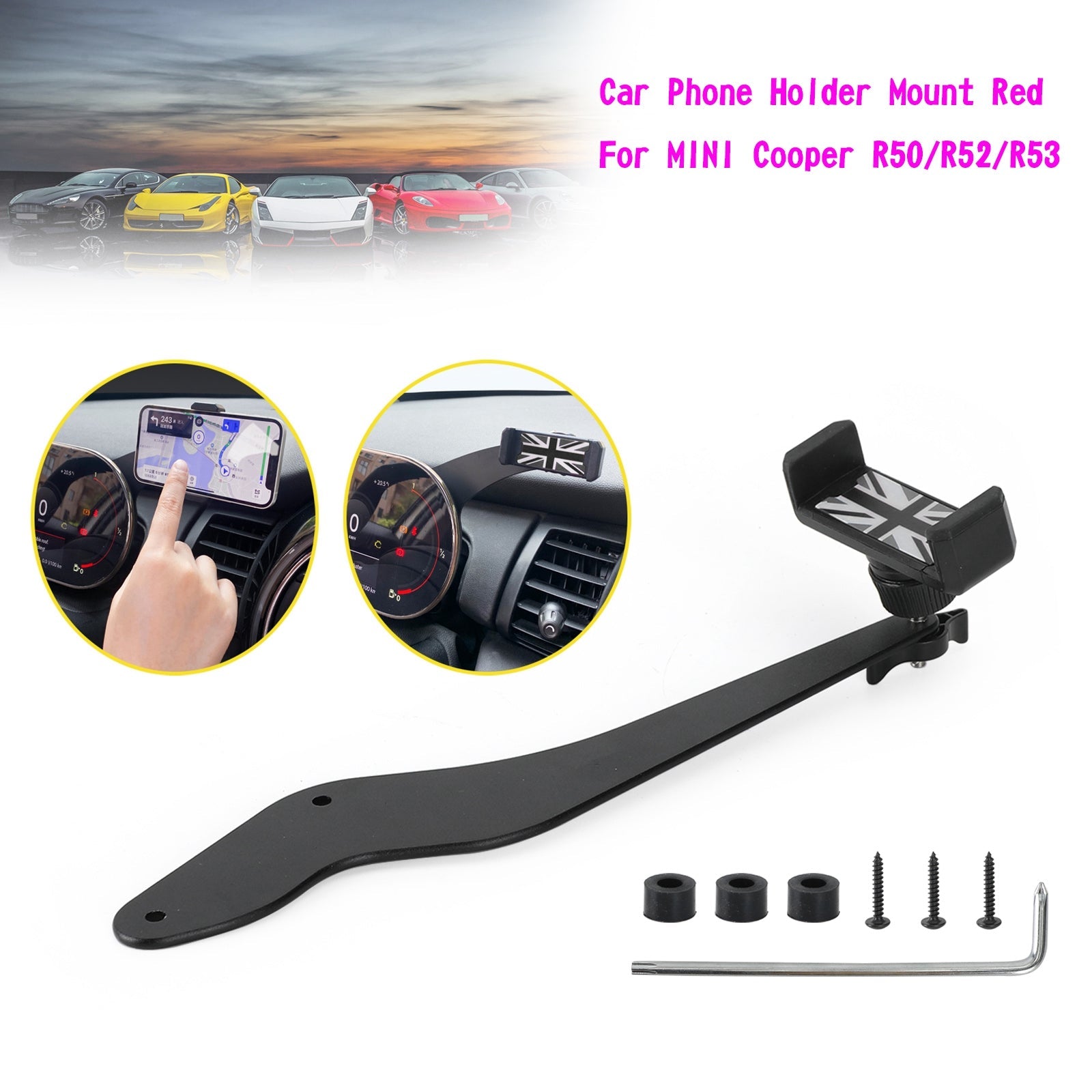 Car Phone Holder Mount For MINI Cooper R50/R52/R53 Generic