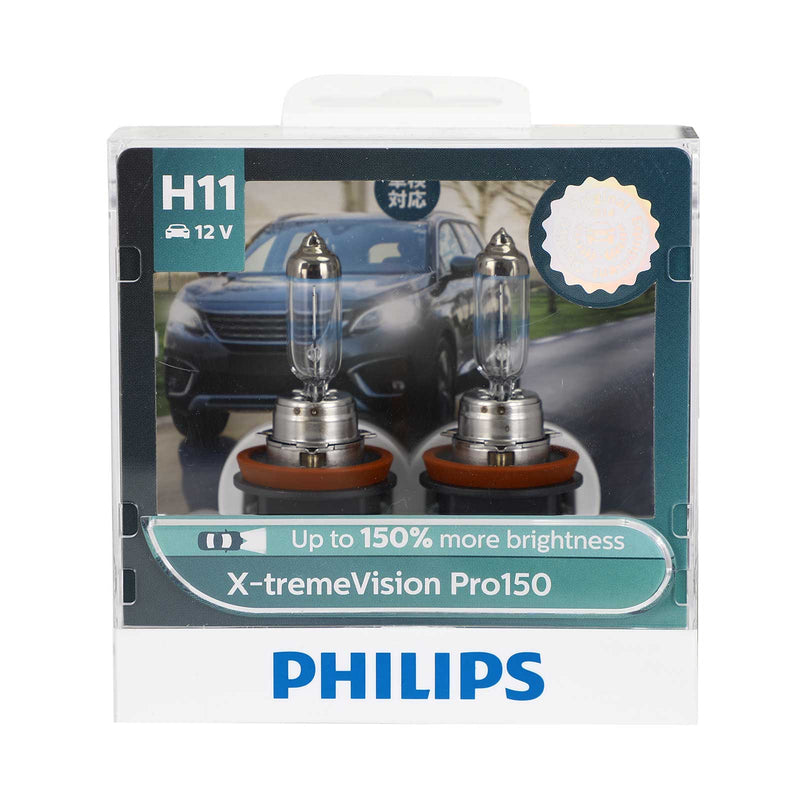 H11 لـ Philips X-tremeVision Pro150 +150% المزيد من اللمعان 12V55W 12362XVPS2 عام
