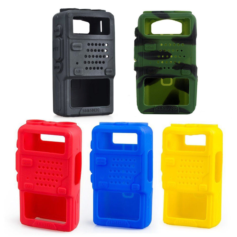 Rubber Soft Handheld Case Holster For BaoFeng UV-5R/5RA/5RE Plus Radio 5Colours