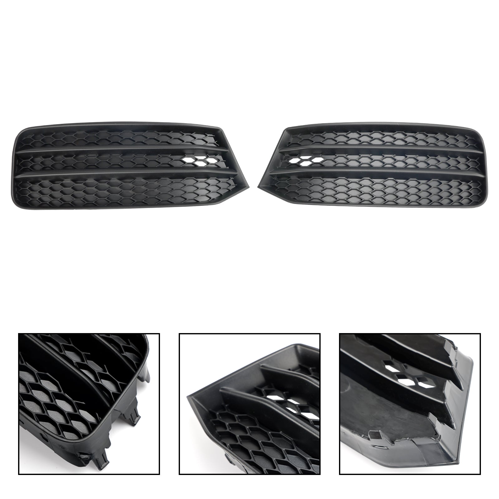 Audi A1 8X 2015-2018 2PCS Front Bumper Fog Light Cover Grill Grille