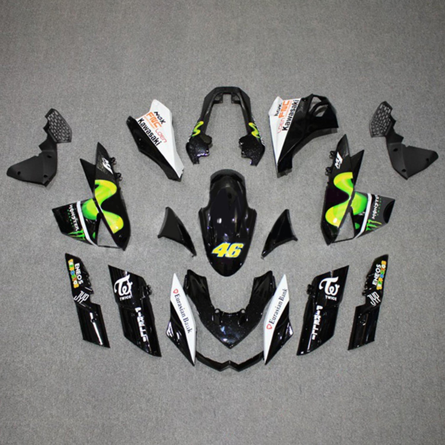 Kawasaki Z1000 2010-2013 Fairing Kit Bodywork Plastic ABS