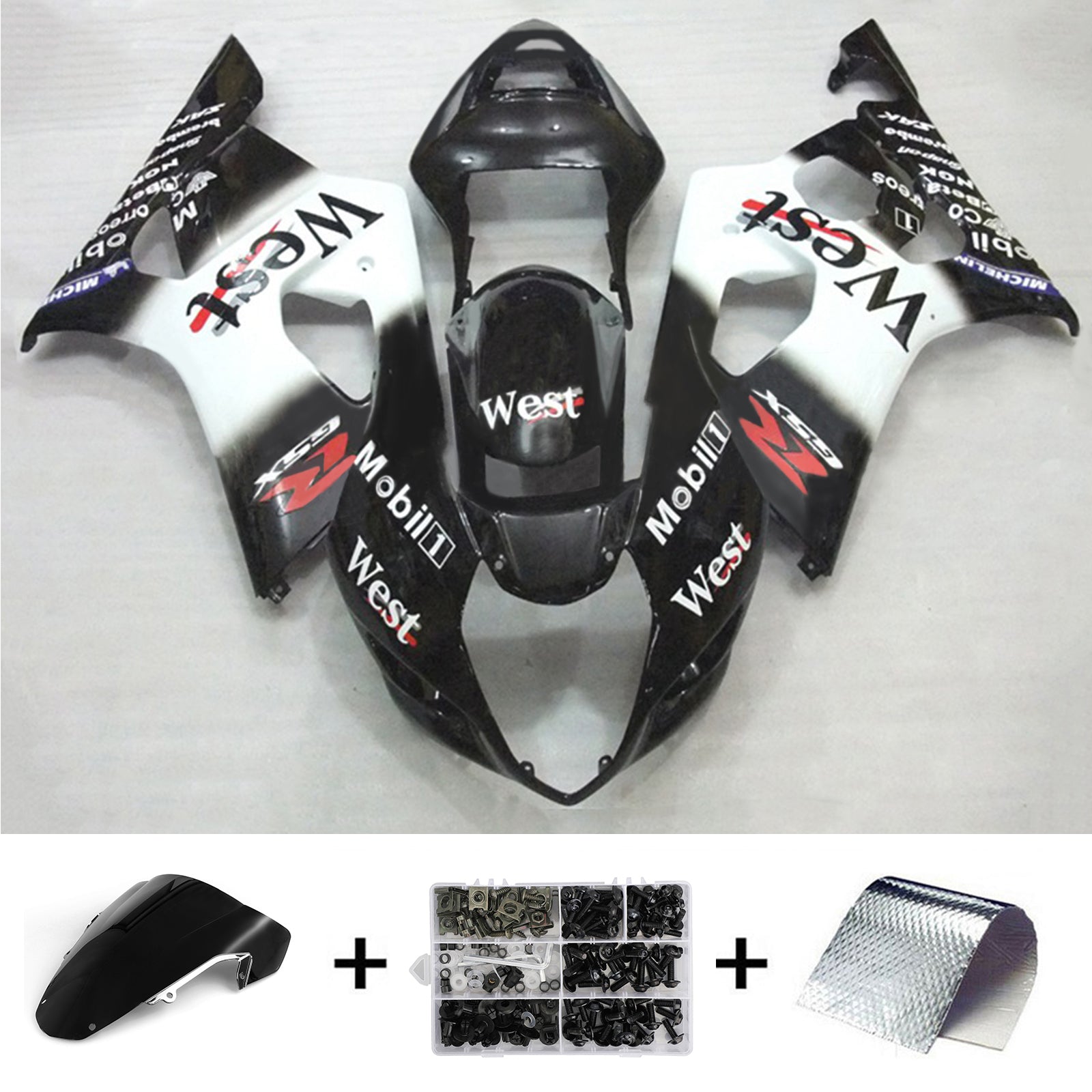 سوزوكي GSXR1000 2003-2004 K3 Fairing Kit هيكل السيارة بلاستيك ABS