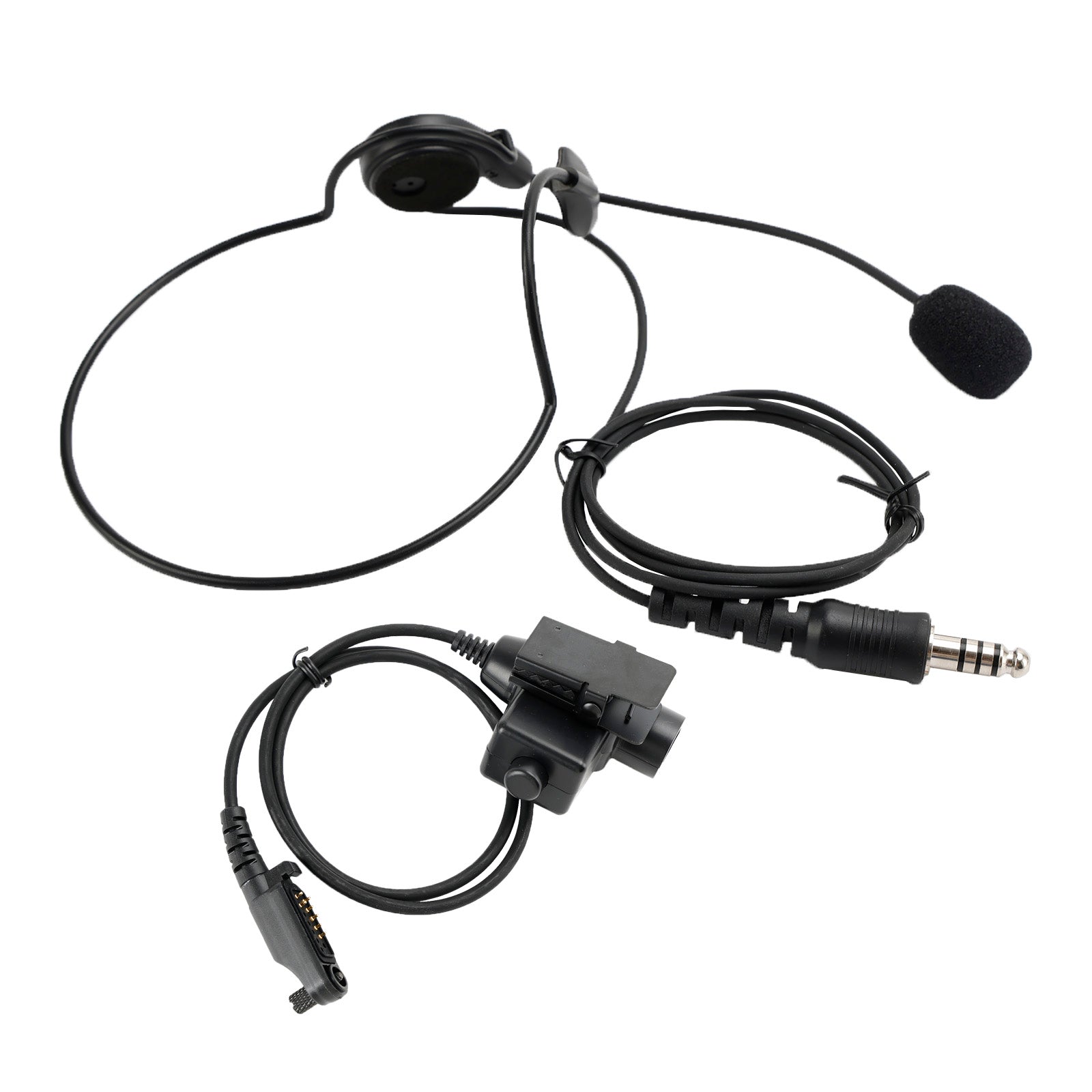 Para HYT PD680 PD685 X1E X1P 6Pin U94 PTT 7,1-C7 auriculares tácticos con enchufe de montaje trasero