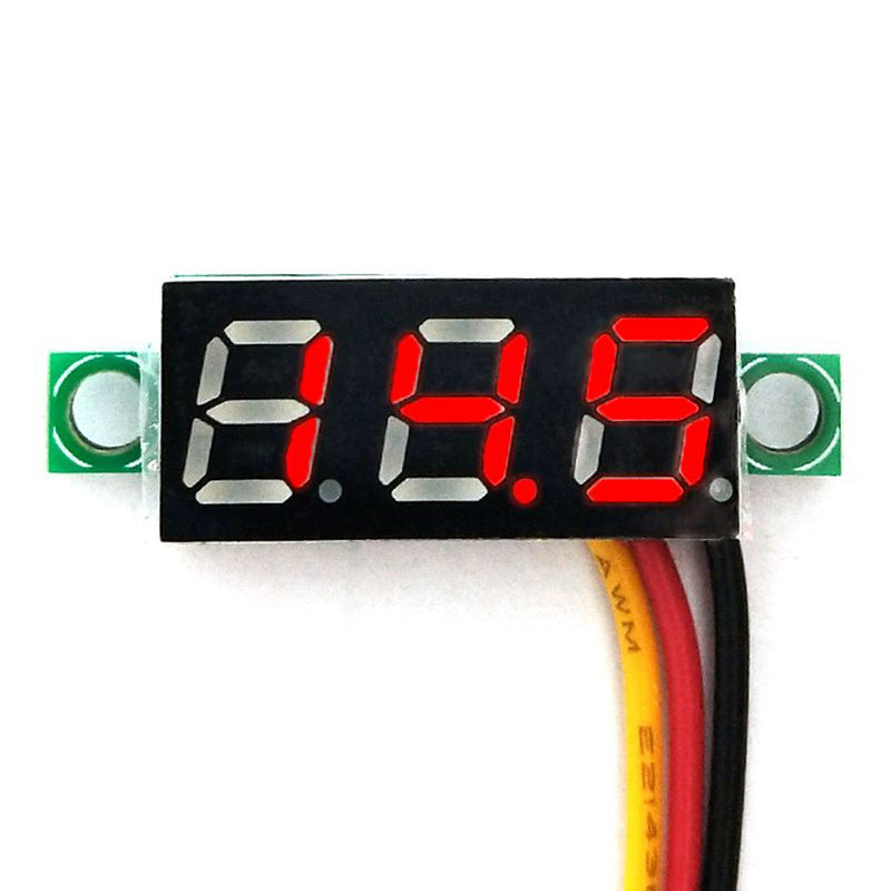 5x Mini DC 0-30V LED rojo 3-Pantalla digital Voltaje Voltímetro Panel calibrable