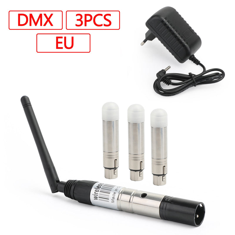 DMX512 Transmisor inalámbrico Receptor DMX Controlador 2.4G Stage Lighting EU