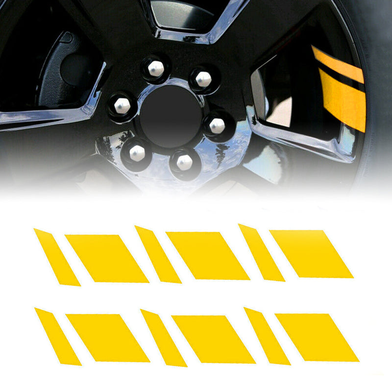 6pcs Reflective Car Wheel Rim Vinyl Decal Sticker For 18"-21" Universal Generic