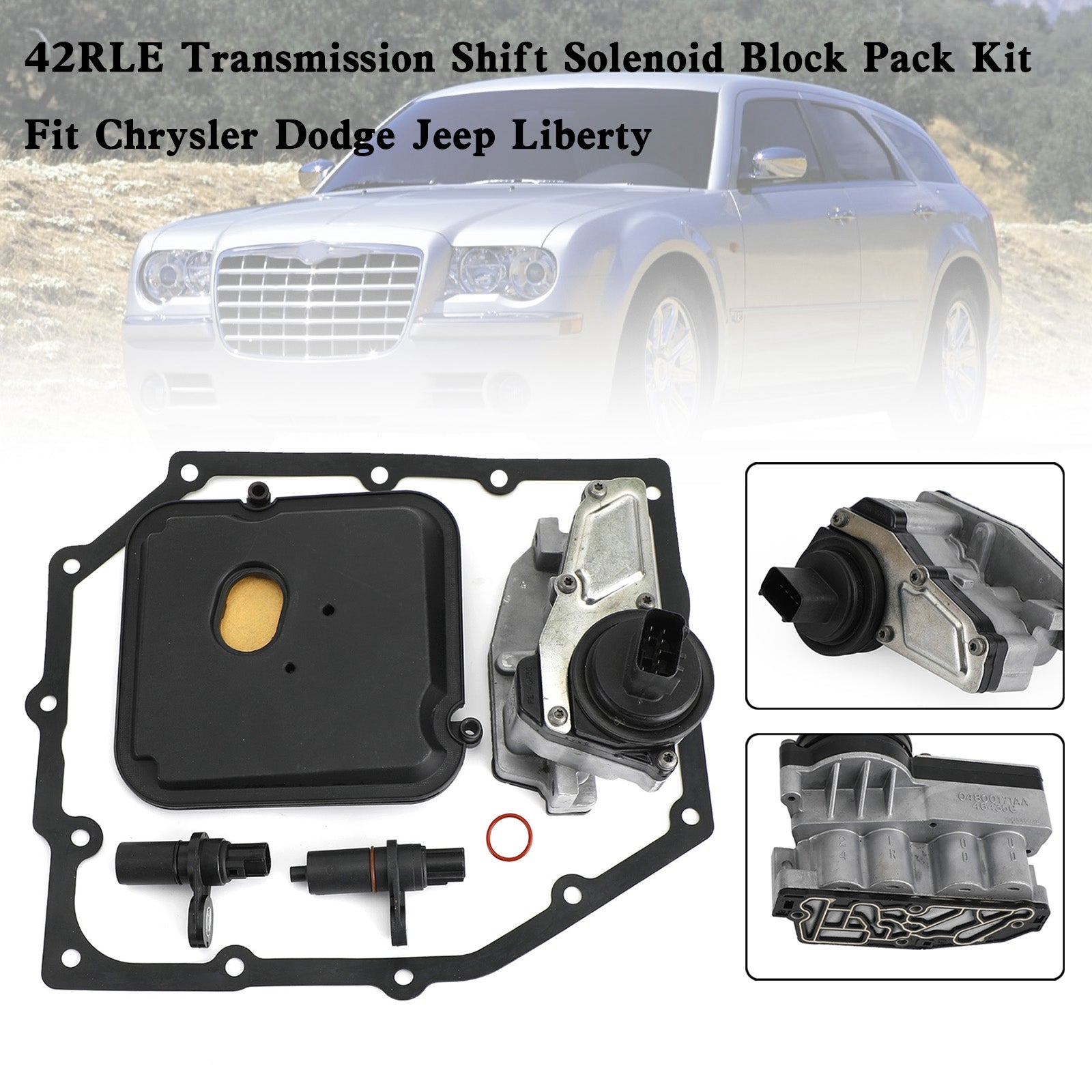 2004-2009 Durango (Hybrid) V6 3.7L Transmission Shift Solenoid Block Pack Kit 42RLE 52854001AA 04799061AB