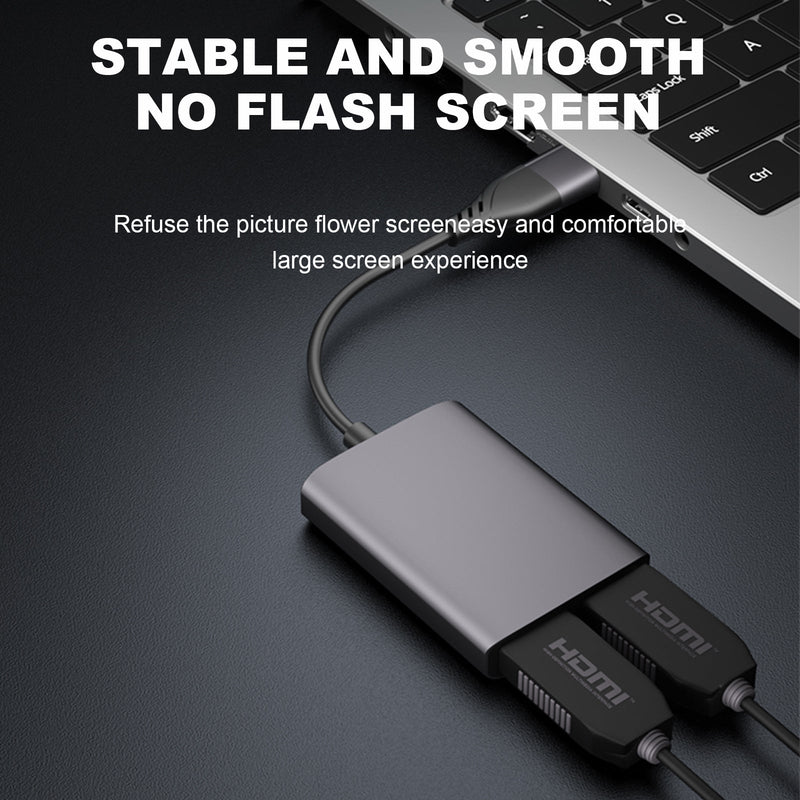 محول Type C/USB3.0 إلى HDMI مزدوج لجهاز Apple M1 M2 Mac Windows Type C/USB3.0 Hub