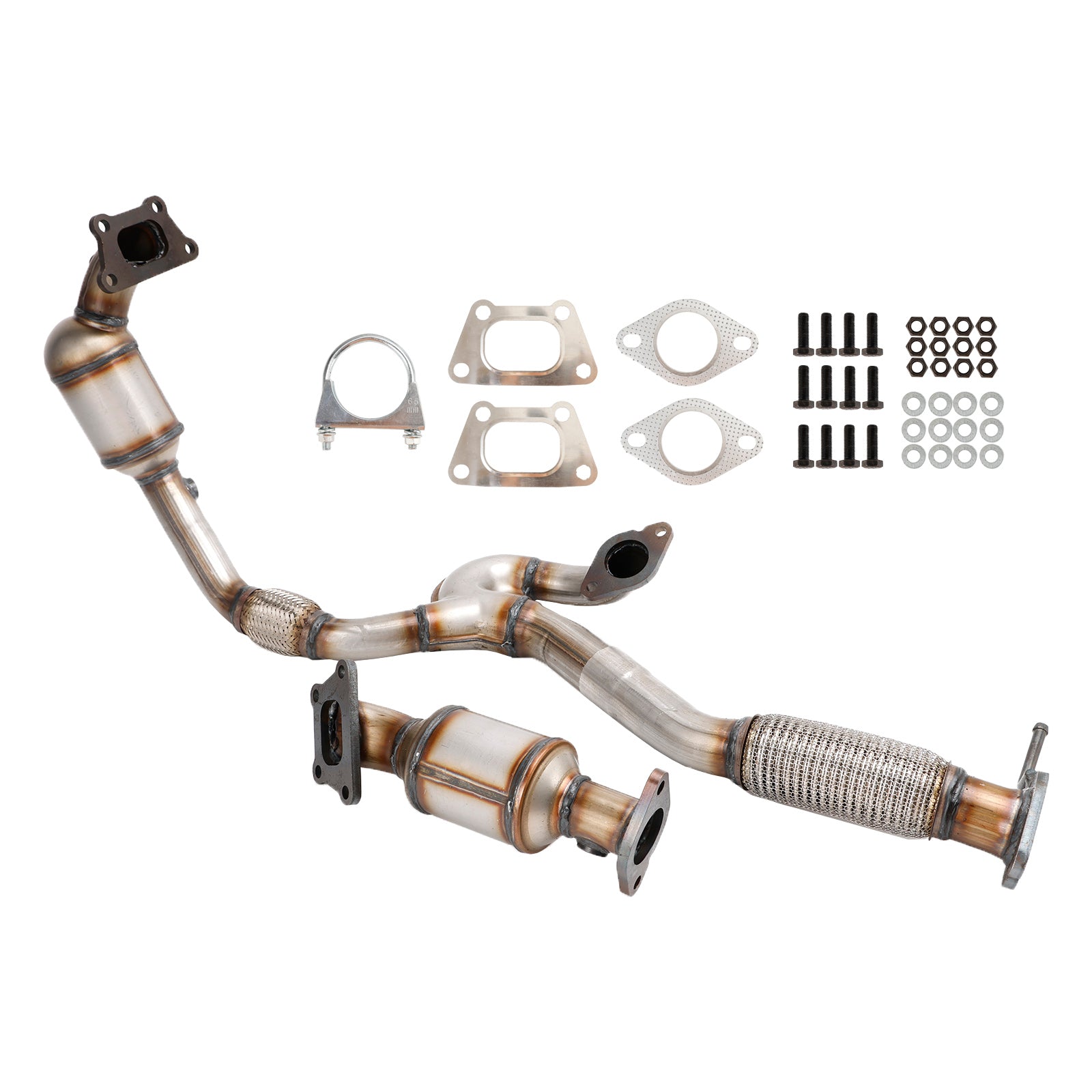 Front & Rear Catalytic Converter & Flex Pipe For Cadillac SRX 3.0L 2010-2011