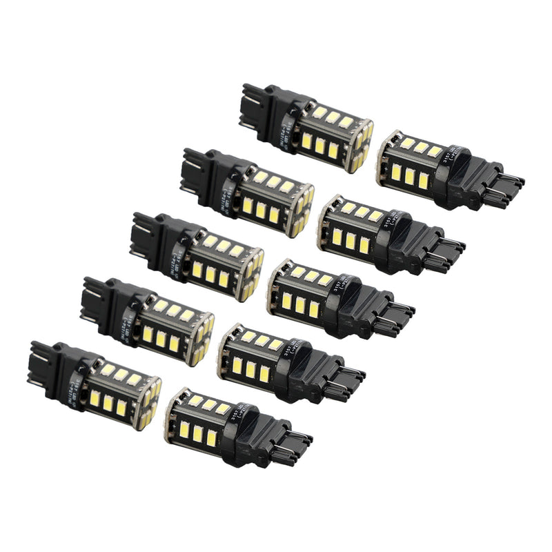 10X Para HELLA LED Retroadaptación 3157W LED P27/7W 12V 3W W2.5x16Q 6000K