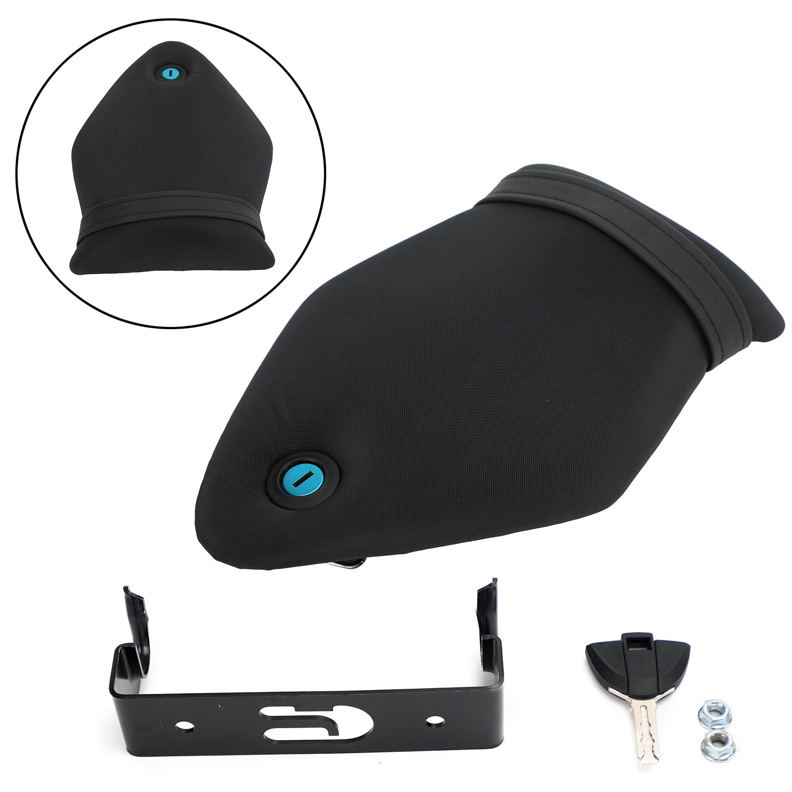 Cojín de asiento de pasajero trasero negro apto para Bmw S1000Rr 09-18 10 11 12 13 14 15 genérico