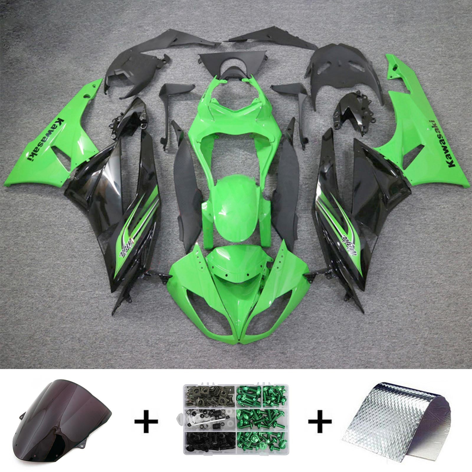 Kawasaki ZX6R 636 2009-2012 Fairing Kit Bodywork Plastic ABS