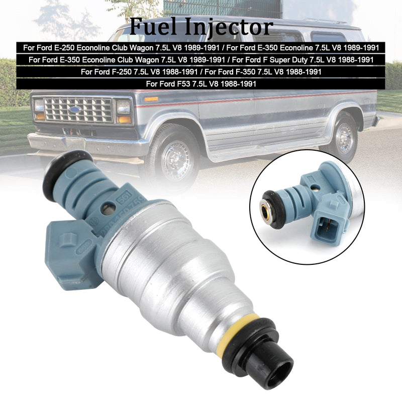 1988-1991 Ford E-250 E-350 7.5L V8 822-11120 1PCS Inyector de combustible 0280150759