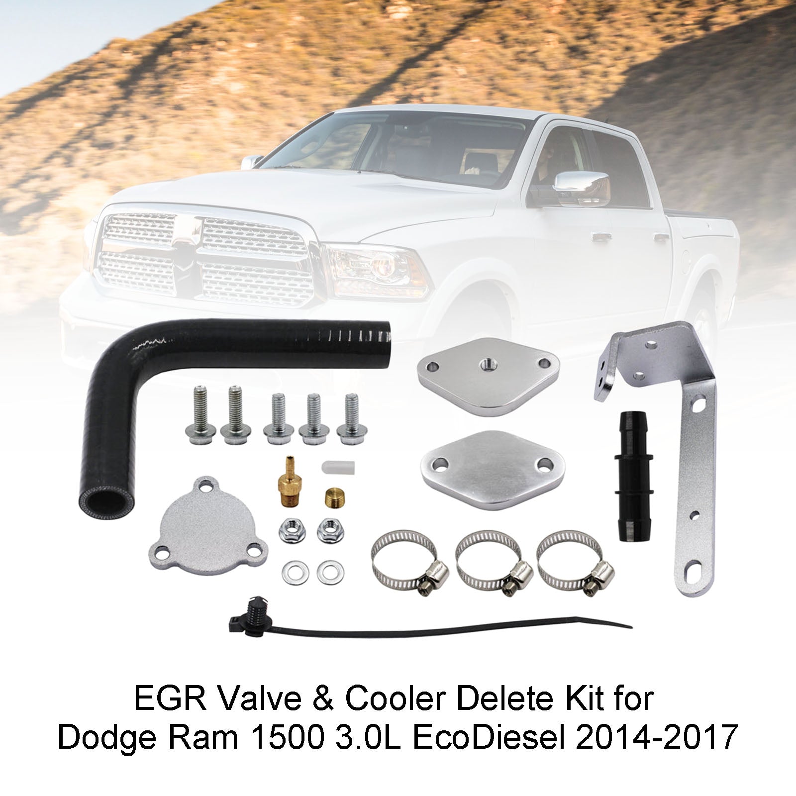 دودج رام 1500 3.0L EcoDiesel 2014-2017 EGR مجموعة إزالة الصمامات والمبرد