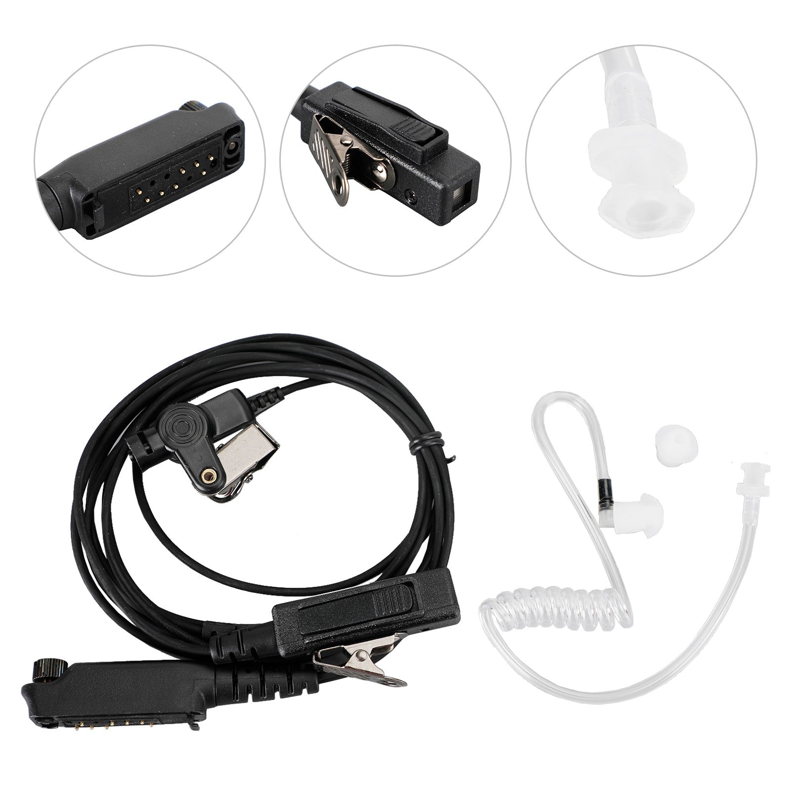 Acoustic Tube PTT Mic Headset Fit for Sepura STP8000 STP8030 STP8035 STP8038