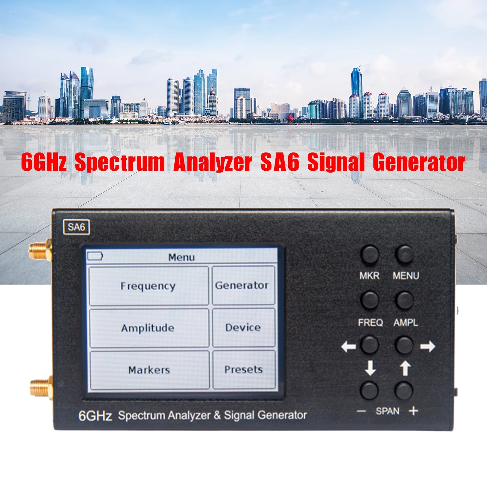 Analizador de espectro Generador de señal Wi-Fi 2G 4G LTE CDMA GSM GPRS SA6 6GHz