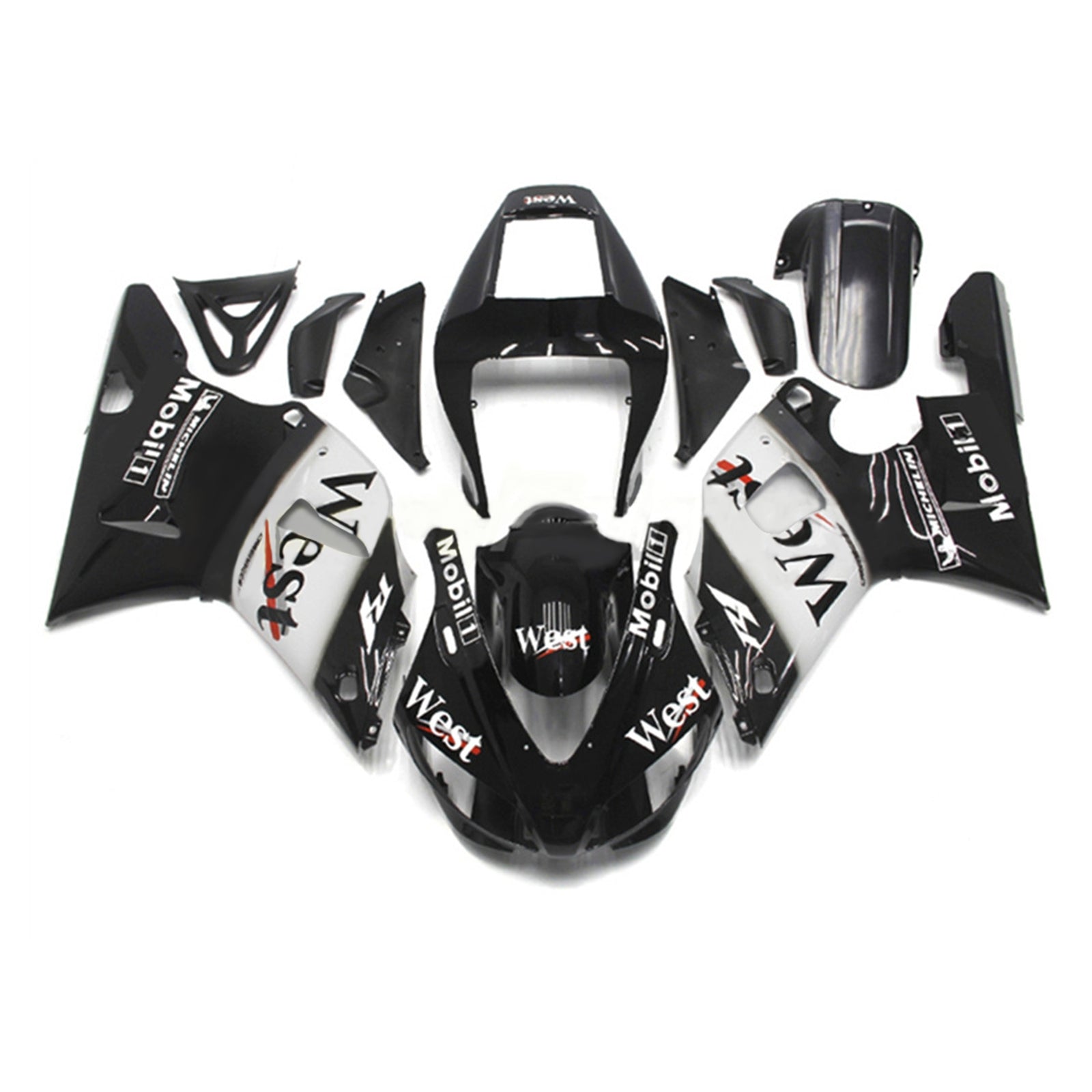 Yamaha YZF 1000 R1 2000-2001 Fairing Kit هيكل السيارة بلاستيك ABS