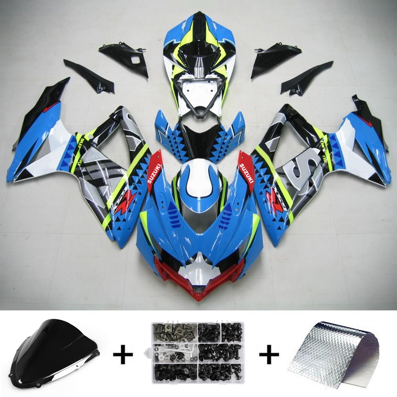 سوزوكي GSXR 600/750 2008-2010 الهدايا المجمعة هيكل السيارة البلاستيك ABS K8