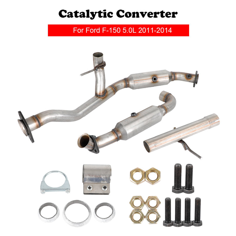 Catalytic Converter Driver & Passenger Side For 2011-2014 Ford F-150 5.0 V8