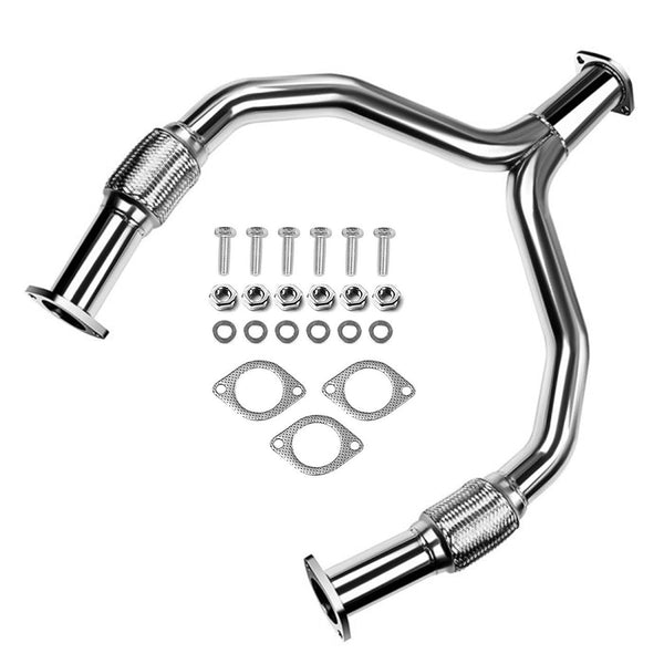 3.7L Stainless Steel Y-Pipe Exhaust Pipe Kit for 08-13 Infiniti G37 09-16 Nissan 370Z