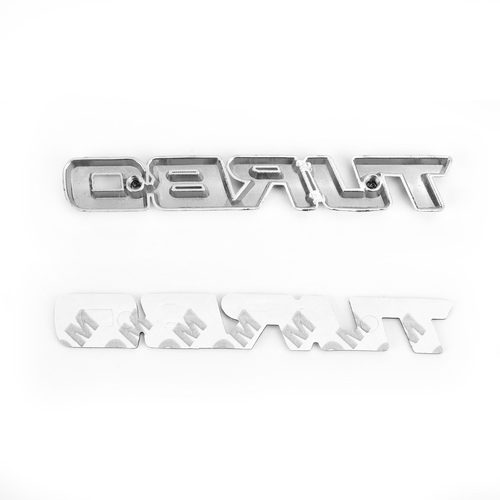 Metal 3D Turbo Logo Car Emblem Badge Sticker Trunk Bumper Decal Silver Generic