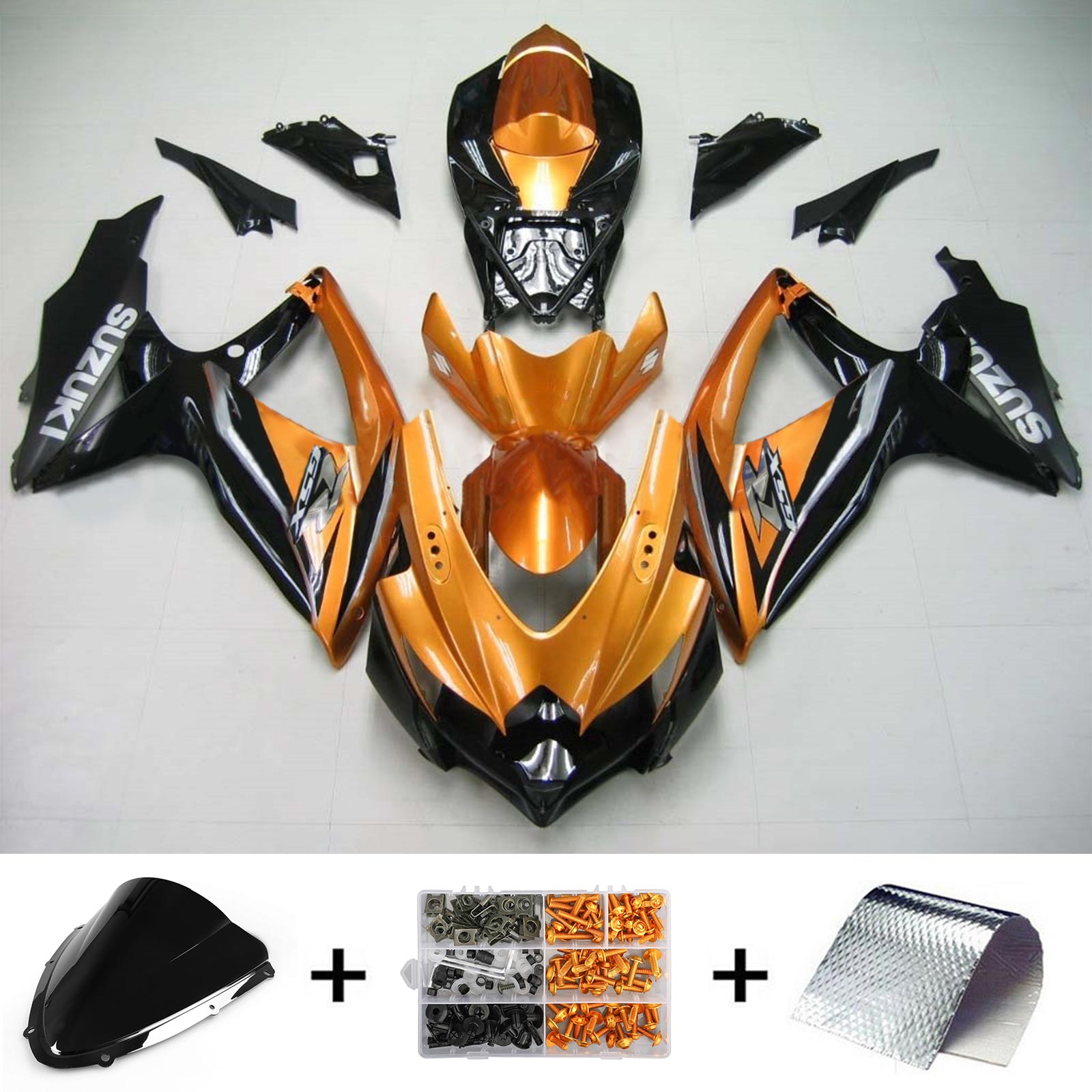 سوزوكي GSXR 600/750 2008-2010 الهدايا المجمعة هيكل السيارة البلاستيك ABS K8