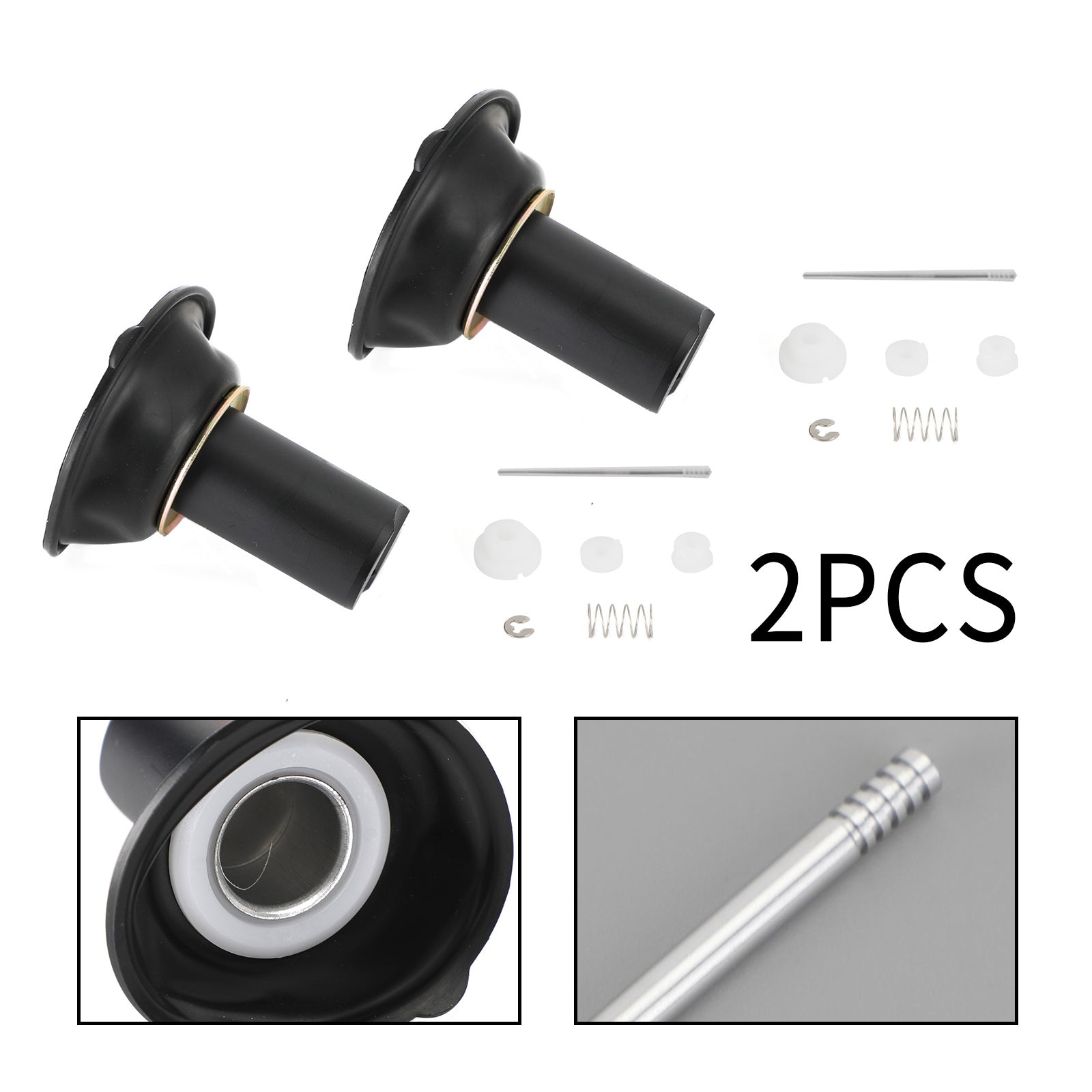 2x Carburetor Plunger Diaphragm Repair Kit fit for Yamaha XJR400 1993-2000 Generic