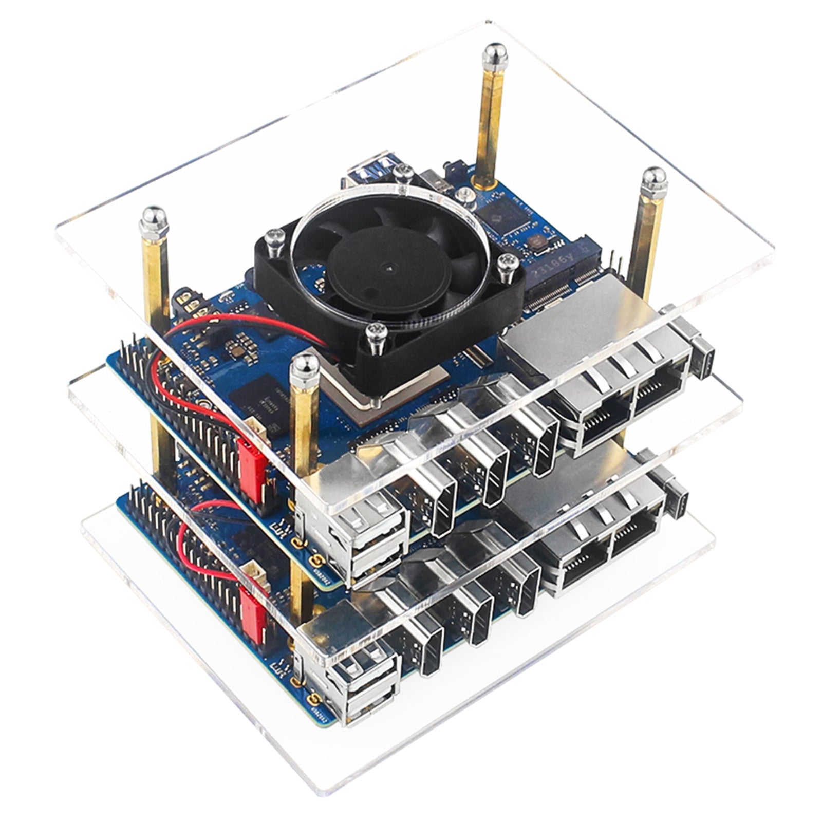 Carcasa protectora Orange Pi 5 Plus Orangepi, carcasa acrílica de racimo de dos capas