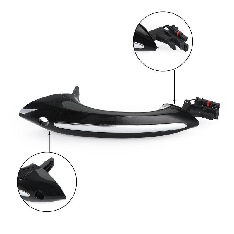 Black Exterior Left+Right Door Handle 51217231931/51217231934 For BMW F10 F01 Generic