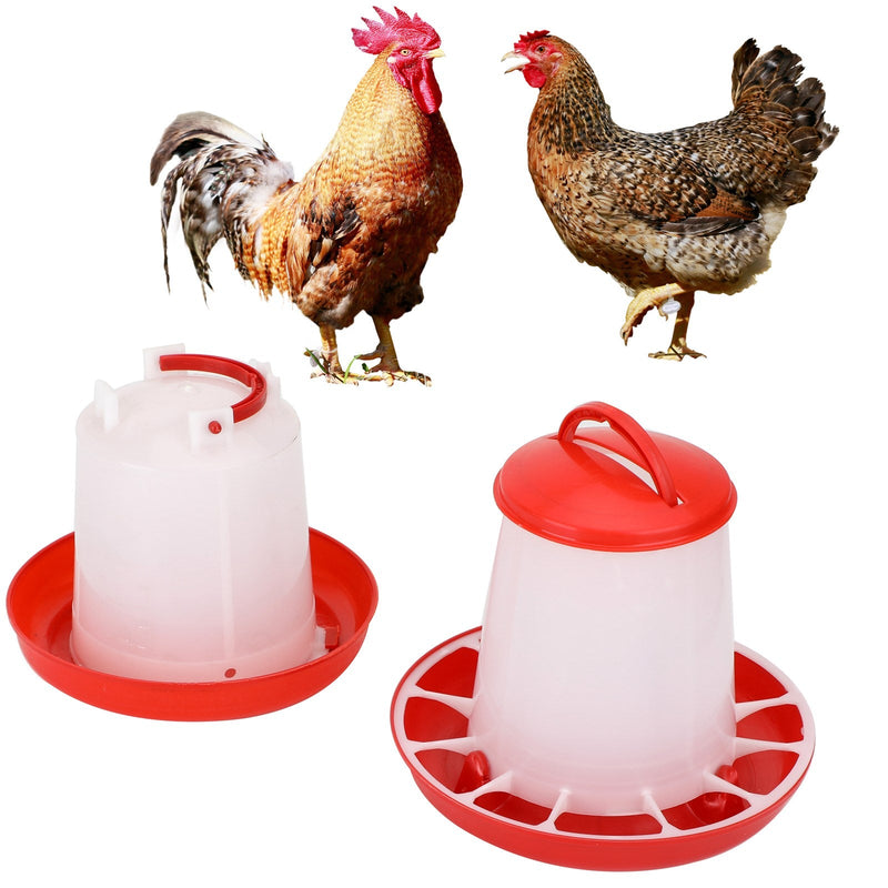 وحدة تغذية سعة 1.5 كجم وشارب سعة 1.5 لتر للدجاج/الدواجن/الدجاجة ملحقات الطعام والماء