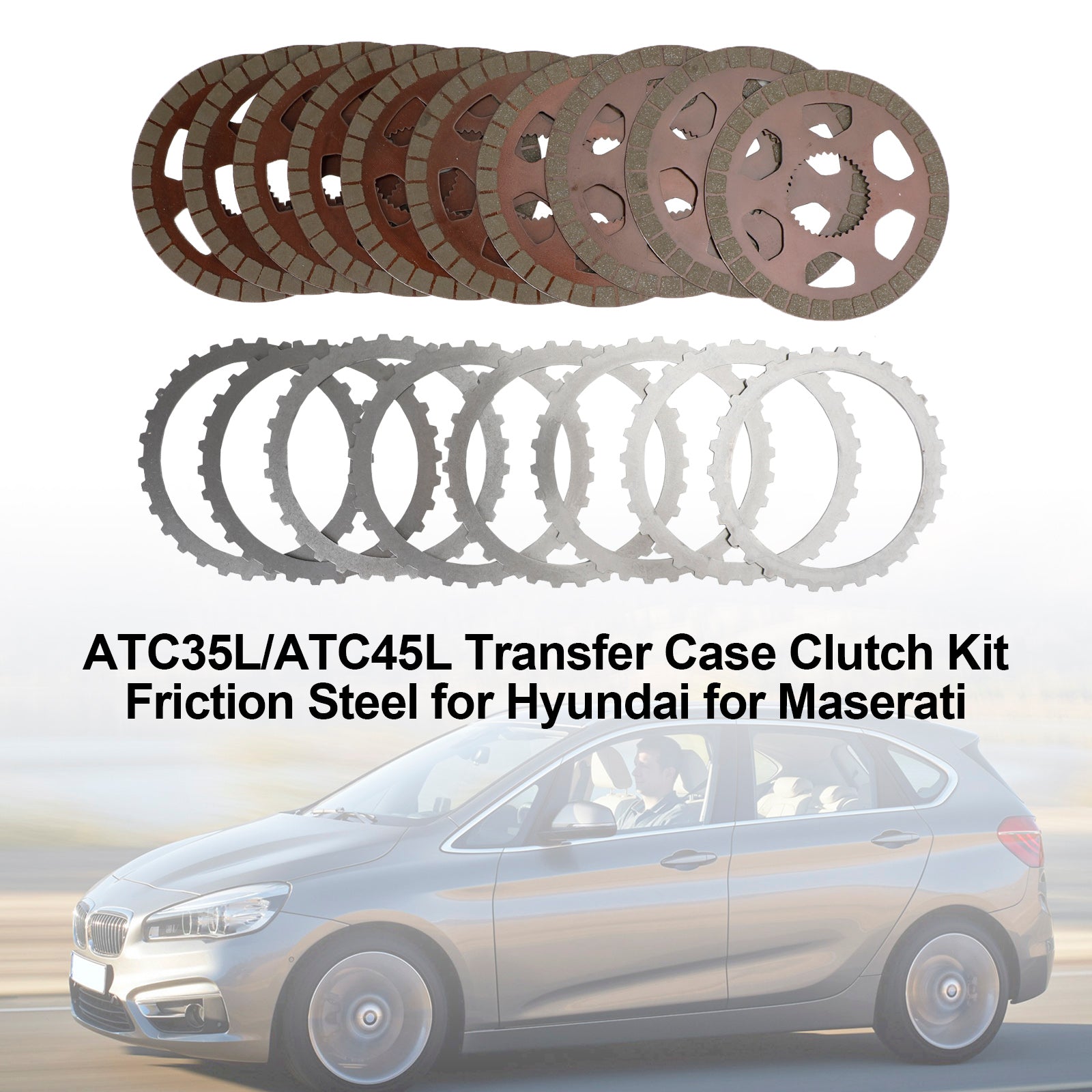 2013 Maserati ATC - Quattroporte / Ghibli / Levante Transfer Case Clutch Kit Fricción Acero