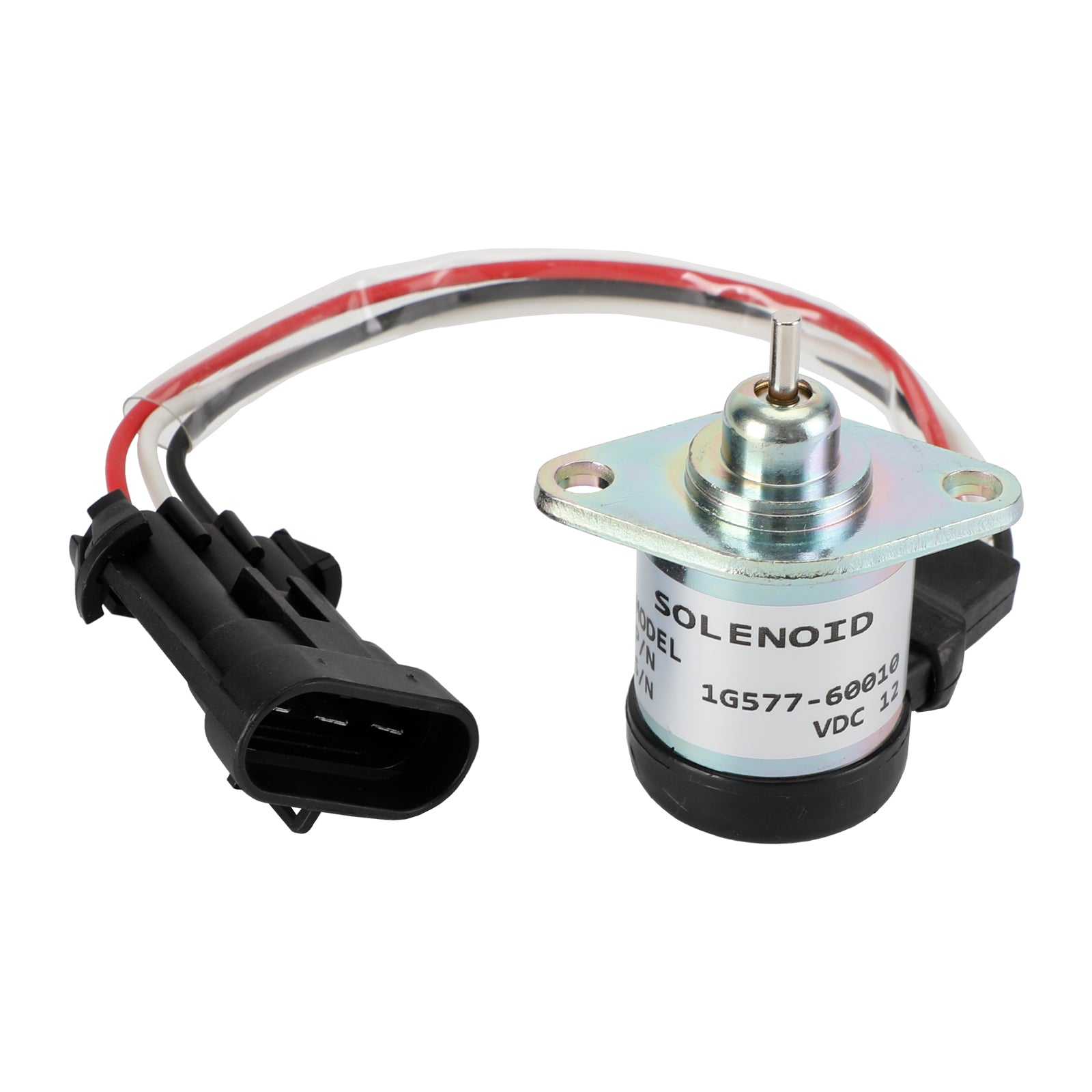 12V 3 Terminal Fuel Shut Off Solenoid For Kubota 1G577-60010 1G577-60011