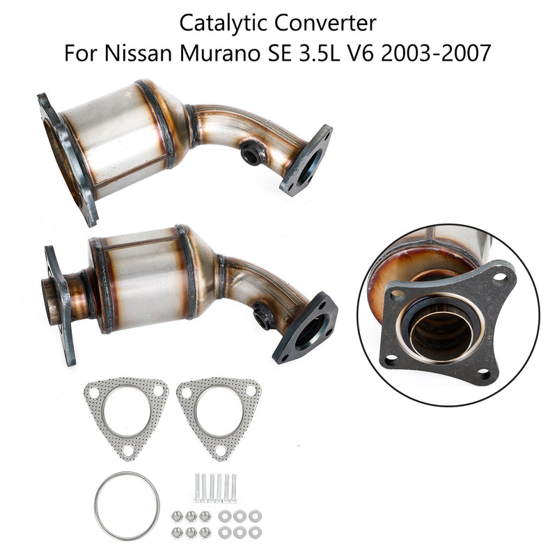 2005-2007 Nissan Murano S 6 Cyl 3.5L Front 16222 16221 Left & Right Catalytic Converter Generic