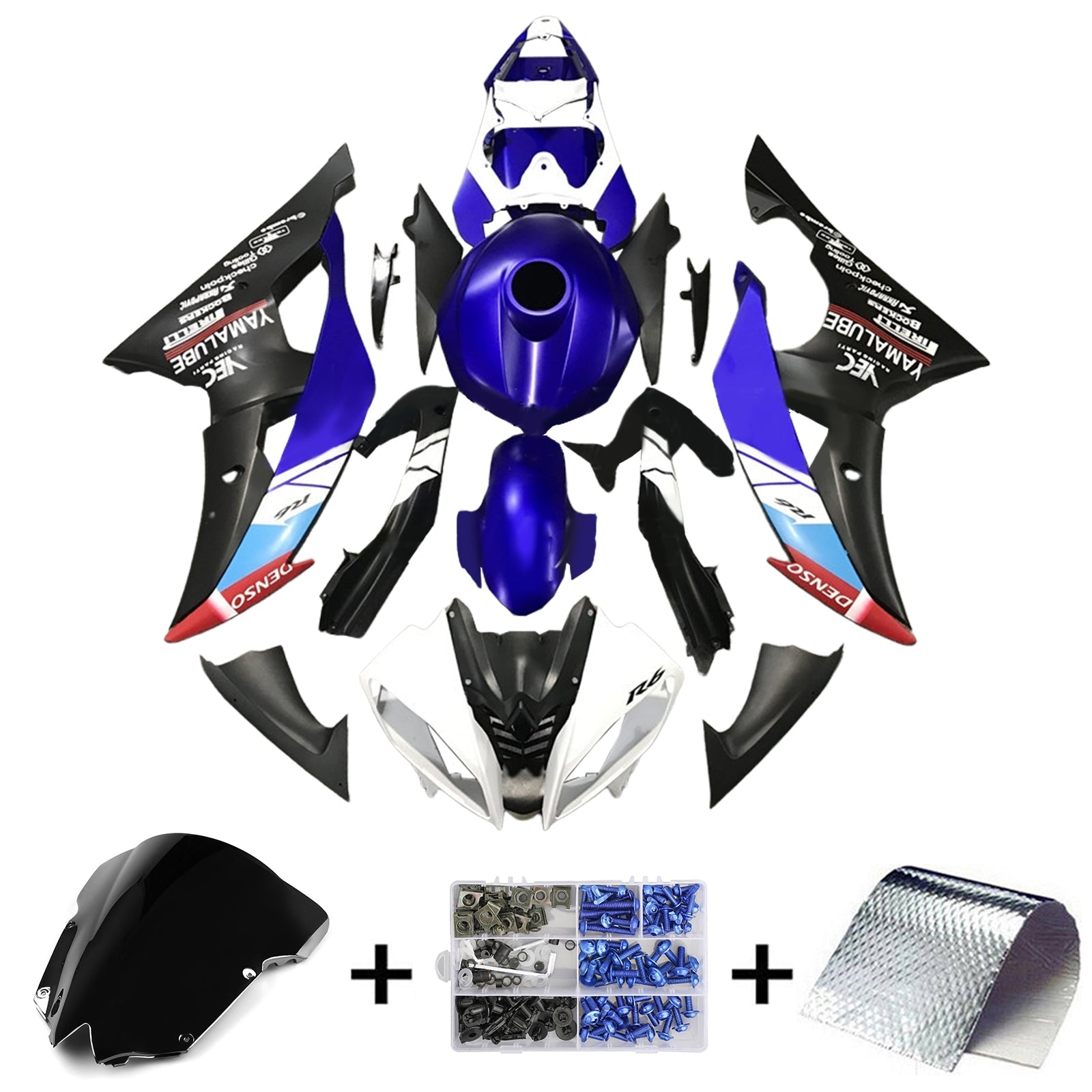 Yamaha YZF 600 R6 2008-2016 Fairing Kit Bodywork Plastic ABS