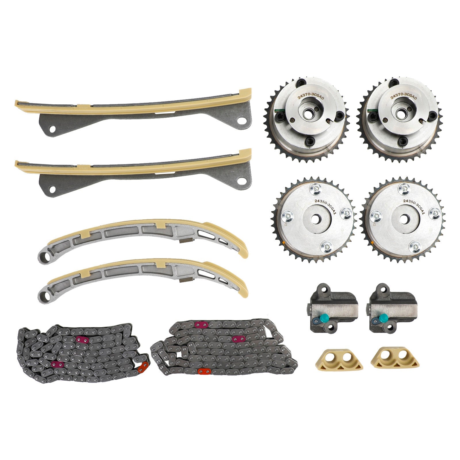 Kia Sedona2015-2021 / Stinger 2018-2020 3.3L Timing Chain Kit 24350-3CGA1 24410-3CGA3 24321-3L100