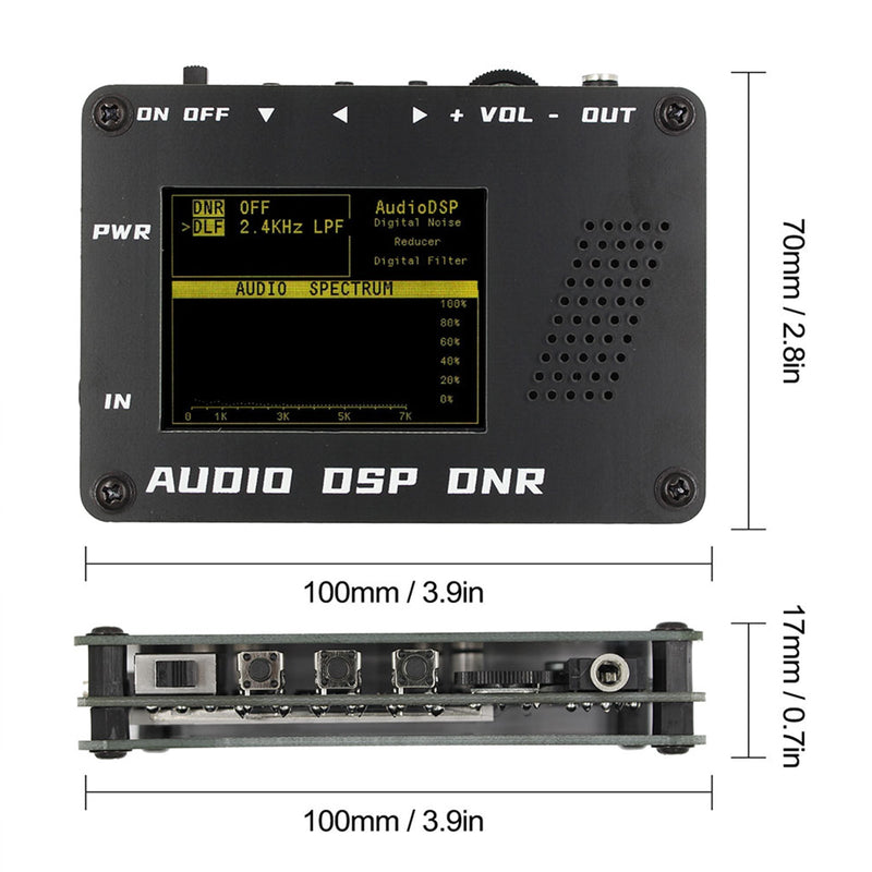 Audio DSP Reductor de Ruido DNR Filtro Digital Radio SSB YAESU ICOM + Altavoz