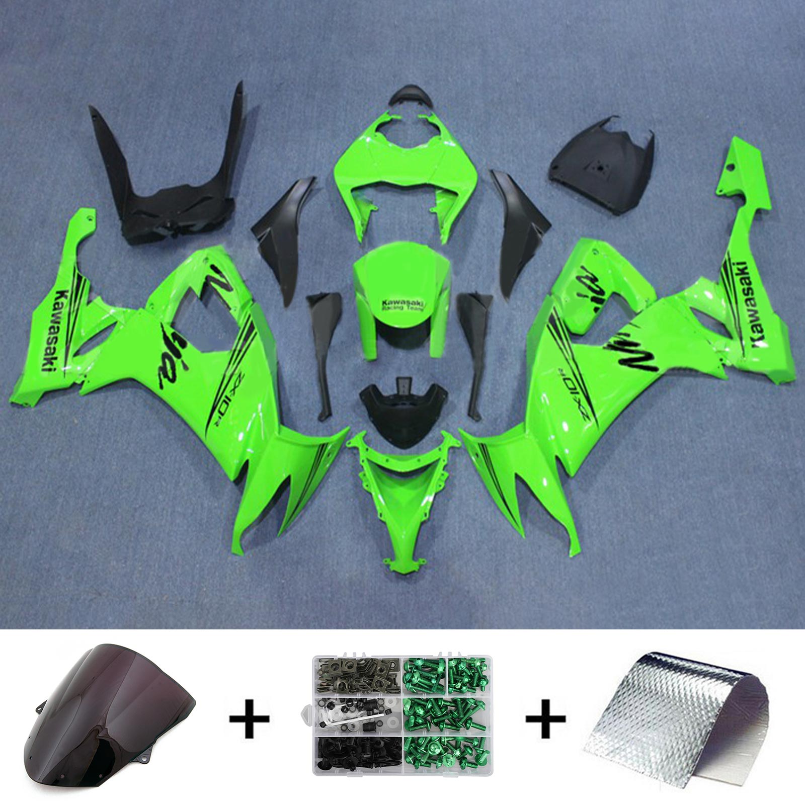 Kawasaki ZX10R 2008-2010 Fairing Kit Bodywork Plastic ABS