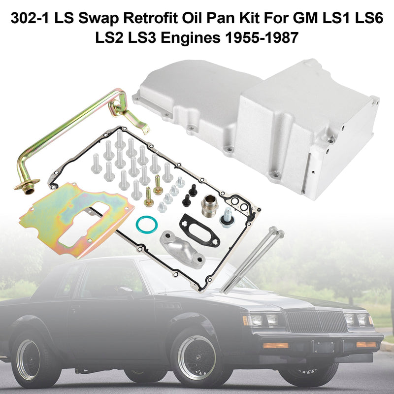 1955-1987 GM LS1 LS6 LS2 LS3 Motores 302-1 81074 LS Swap Retrofit Oil Pan Kit