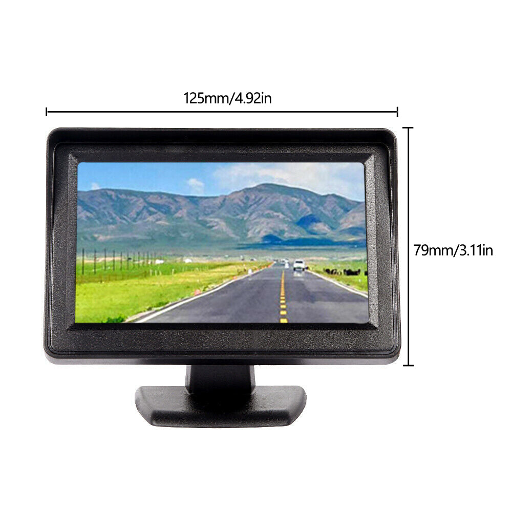 PAL Vista trasera Cámara HD Pantalla Monitor inverso 4.3 "TFT LCD Monitor de automóvil NTSC