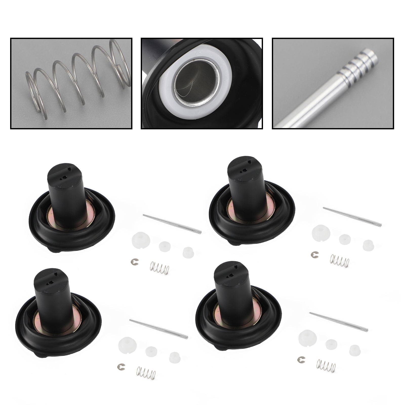 4x Carburetor Plunger Diaphragm Repair Kit fit for Yamaha XJR400 1993-2000 Generic