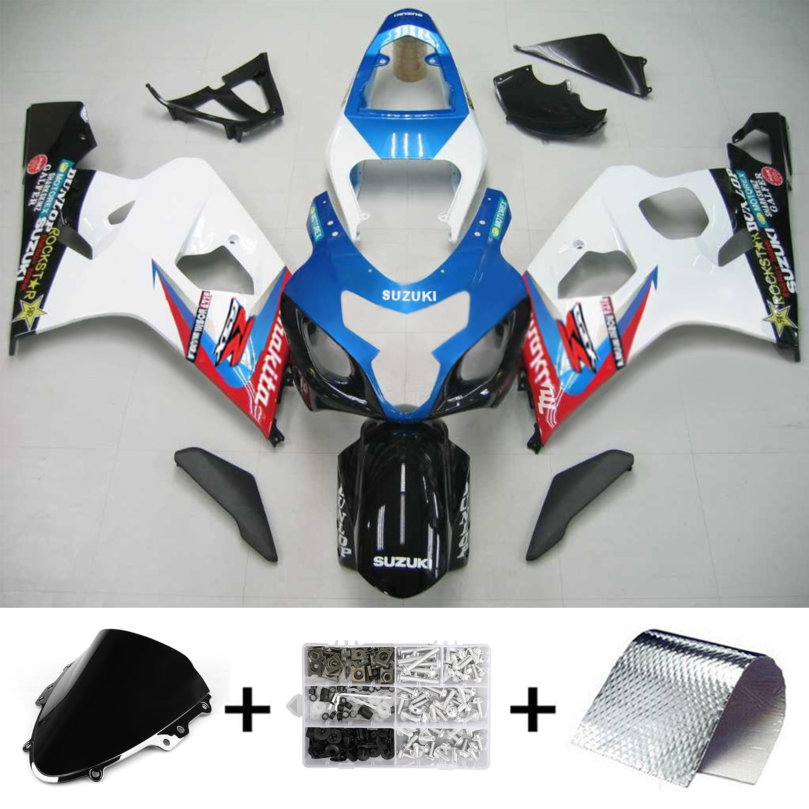 سوزوكي GSXR 600/750 2004-2005 الهدايا المجمعة هيكل السيارة البلاستيك ABS