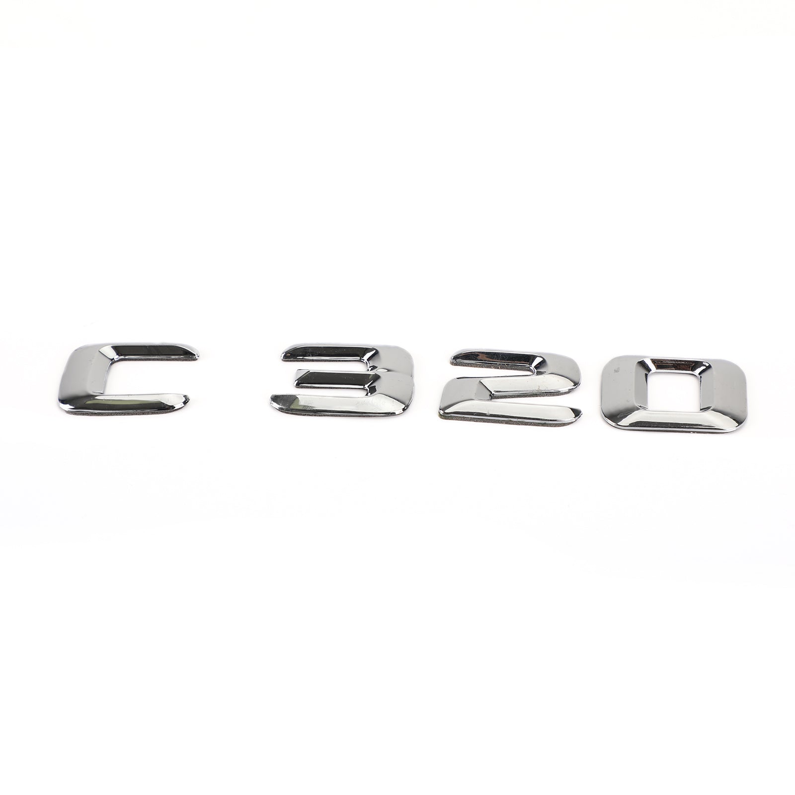 Rear Trunk Emblem Badge Nameplate Decal Letters Numbers Fit Mercedes C320 Chrome Generic