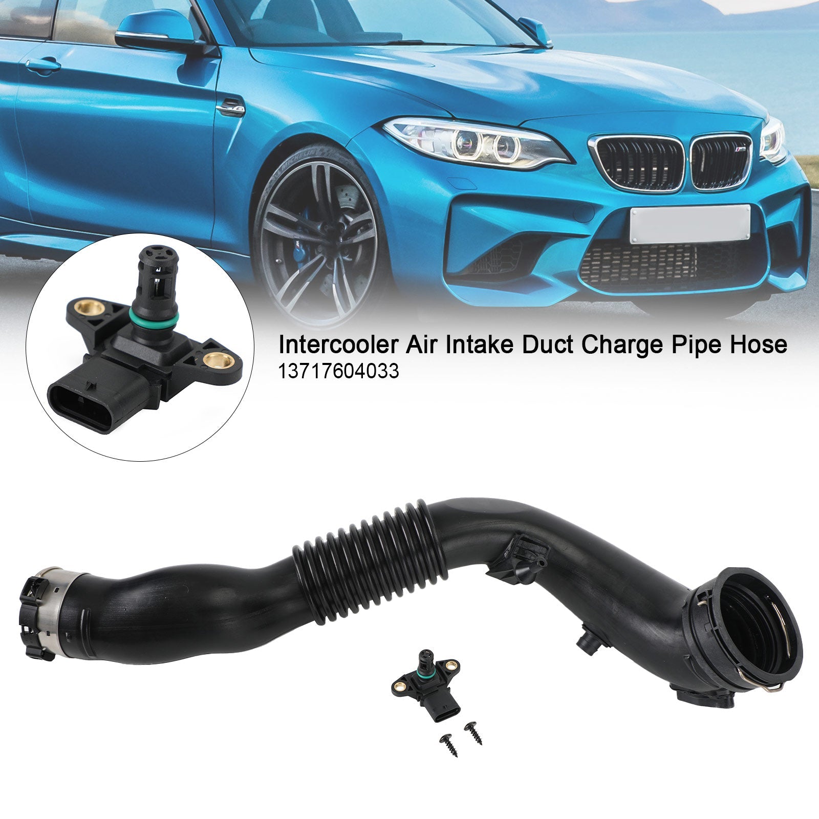 BMW F22 F25 F26 F34 Intercooler Air Intake Duct Charge Pipe Hose for 13717604033 Generic