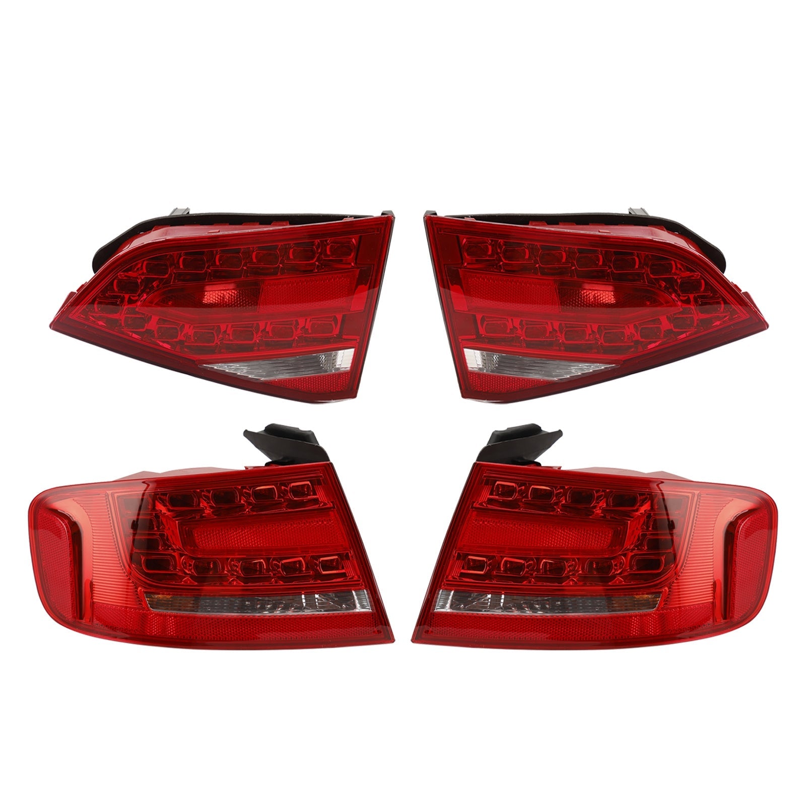 Audi A4 2009-2012 4pcs Outer+Inner Trunk LED Tail Light Lamp