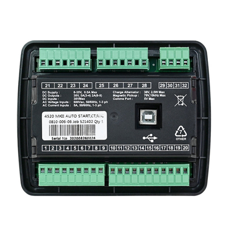 وحدة تحكم المولد DSE4520 شاشة LCD 3؟ لوحة التحكم في الكشف عن التيار الكهربائي