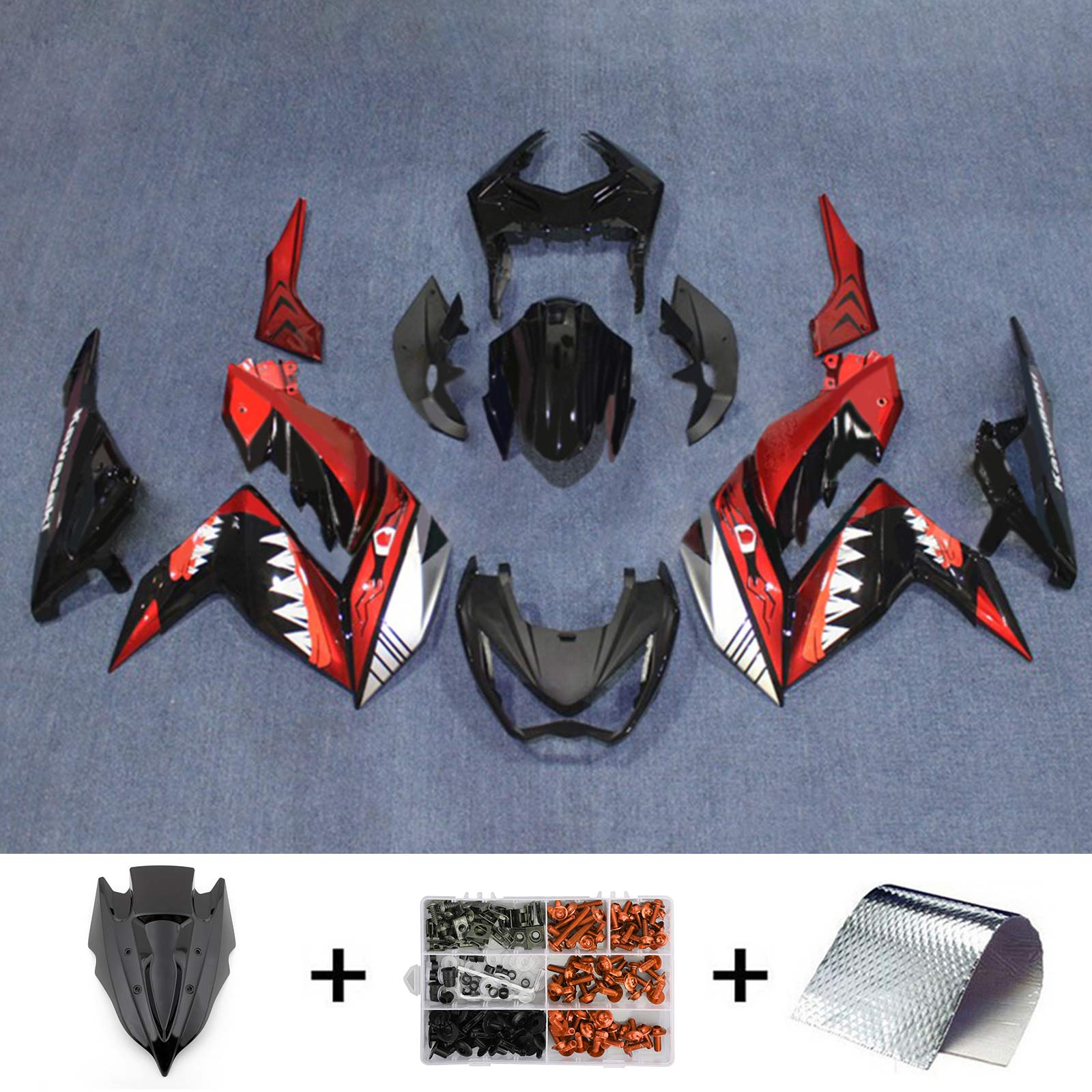 Kawasaki Z250 Z300 2015-2016 Fairing Kit Bodywork Plastic ABS