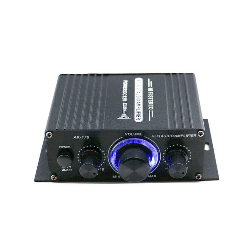 2 * 200W Hi-Fi Auto Estéreo 12V Amplificador de audio para automóvil MP3 Radio Booster Diseño LED